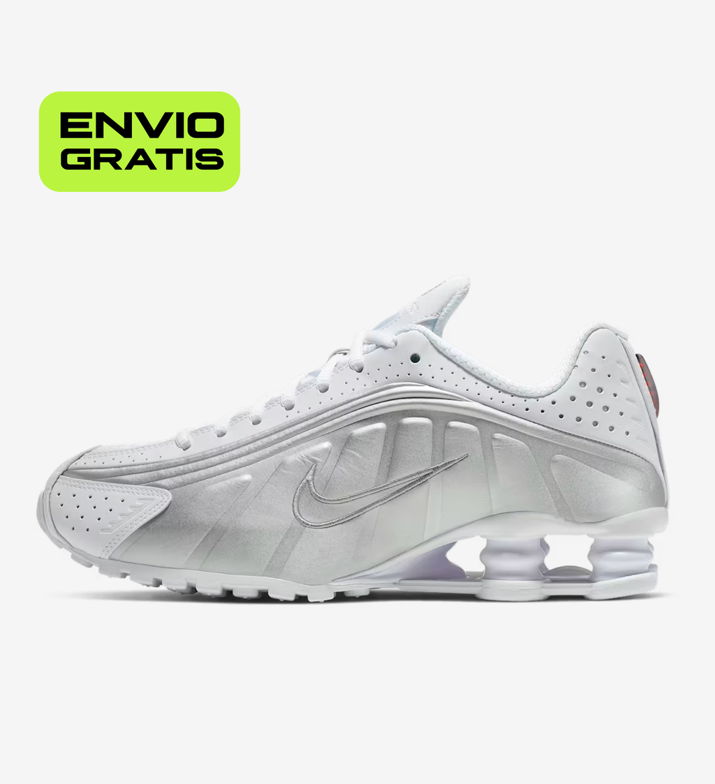 Zapatilla Nike Shox R4 - Metallic White