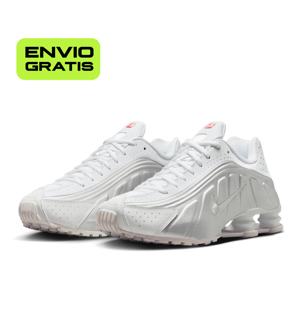Zapatilla Nike Shox R4 - Metallic White