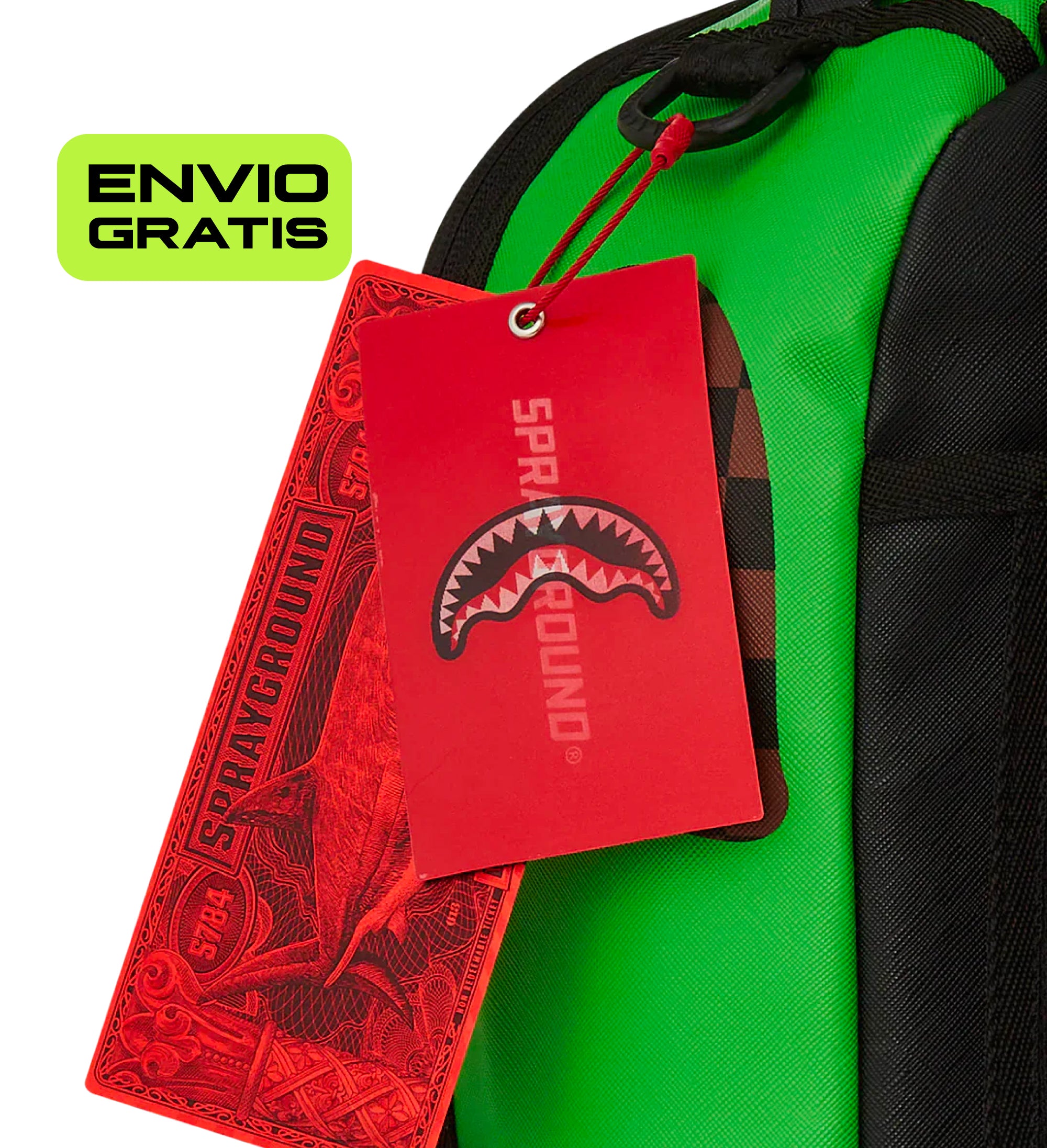 Mochila Sprayground DLXSV GREEN MONEY BEAR SPLIT